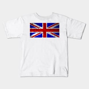 Wrinkled Union Jack Flag Kids T-Shirt